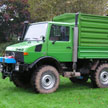 Unimog used for chipping and winching